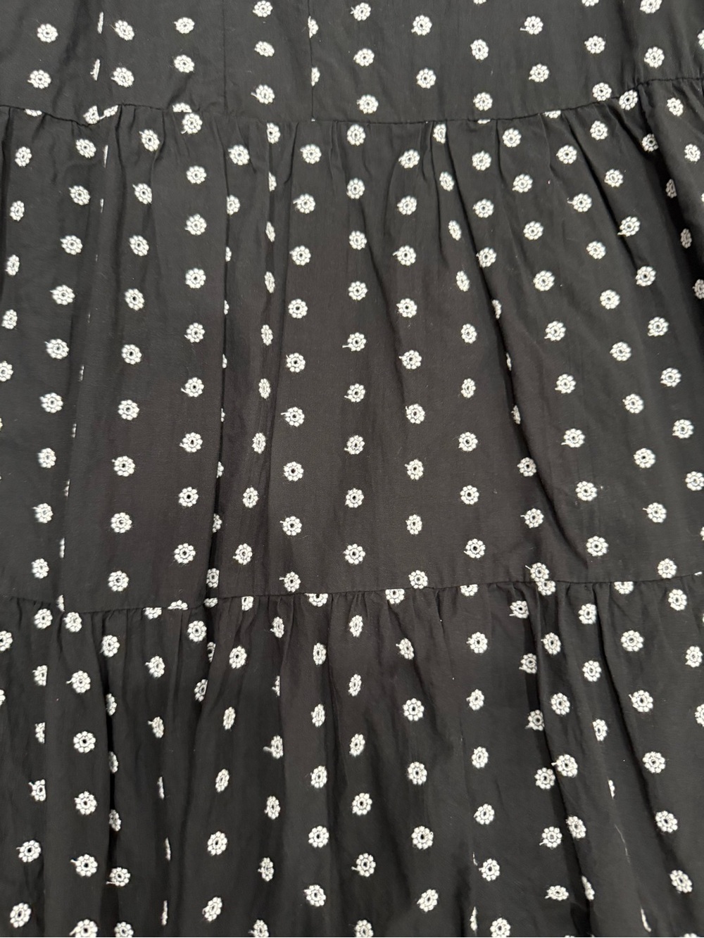 CeCe Black Dress with White Dot Floral Print - Picture 2 of 3